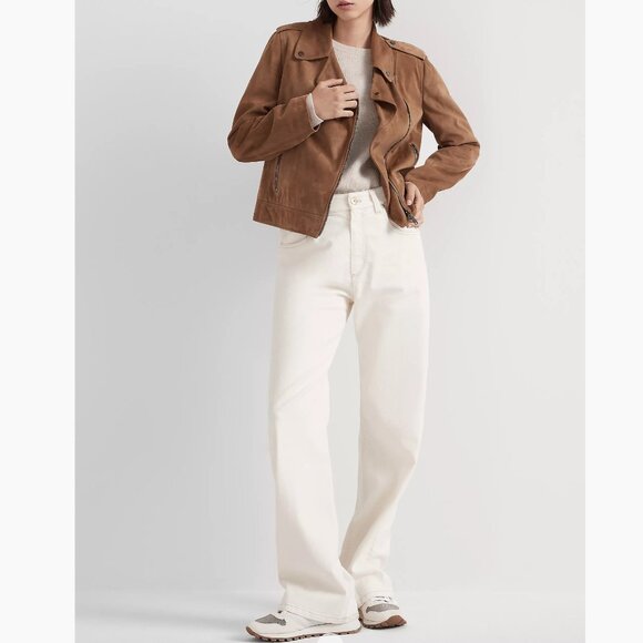 Brunello Cucinelli Denim - Brunello Cucinelli Monili Tab Jeans Ecru Denim Relaxed Size 12 New Tag $1995